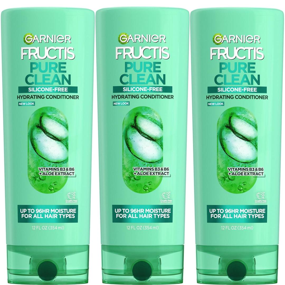 Garnier Fructis Pure Clean Hydrating Conditioner, 12 Fl Oz, 3 Count 
