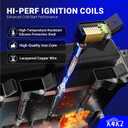 UF311 Ignition Coil & 9807B-561BW Double Iridium Spark Plug For Honda 03-07 Accord,02-11 Civic,02-09 CR-V,03-11 Element,04-05 S2000/06-11 Acura CSX,02-06 Acura RSX Replaces#C1382 UF583 5C1382