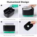 Hanging Trash Can with Lid, Black Bathroom Accessories Set Incluced 3.9 Gallon Small Kitchen Compost Bin, Soap Dispenser with Sponge Holder, Sponges and Trash Bags for Cupboard/Kitchen Bedroom