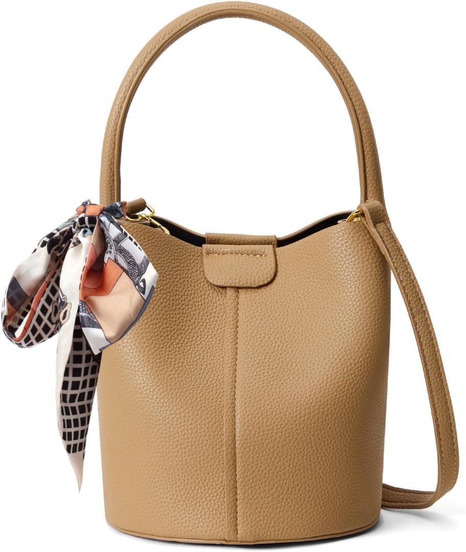 Bucket Bags for Women,Mini Crossbody Bag with Removable Shoulder Straps,Vegan Leather Handbags,Cartera de Mujer