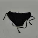 Zmart String Tie Side Bikini Bottoms - Women Full Coverage Swimsuit Bottom Mid Rise Mid Waist Swim Bathing Suit Bottom (X-Small, Black)