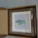 PLUSCHEN 5x5 Wooden Picture Frame with 4x4 mat, 5x5 Square Picture Frame with Glass, For Wall and Desktop Display, Wood Photo Frame