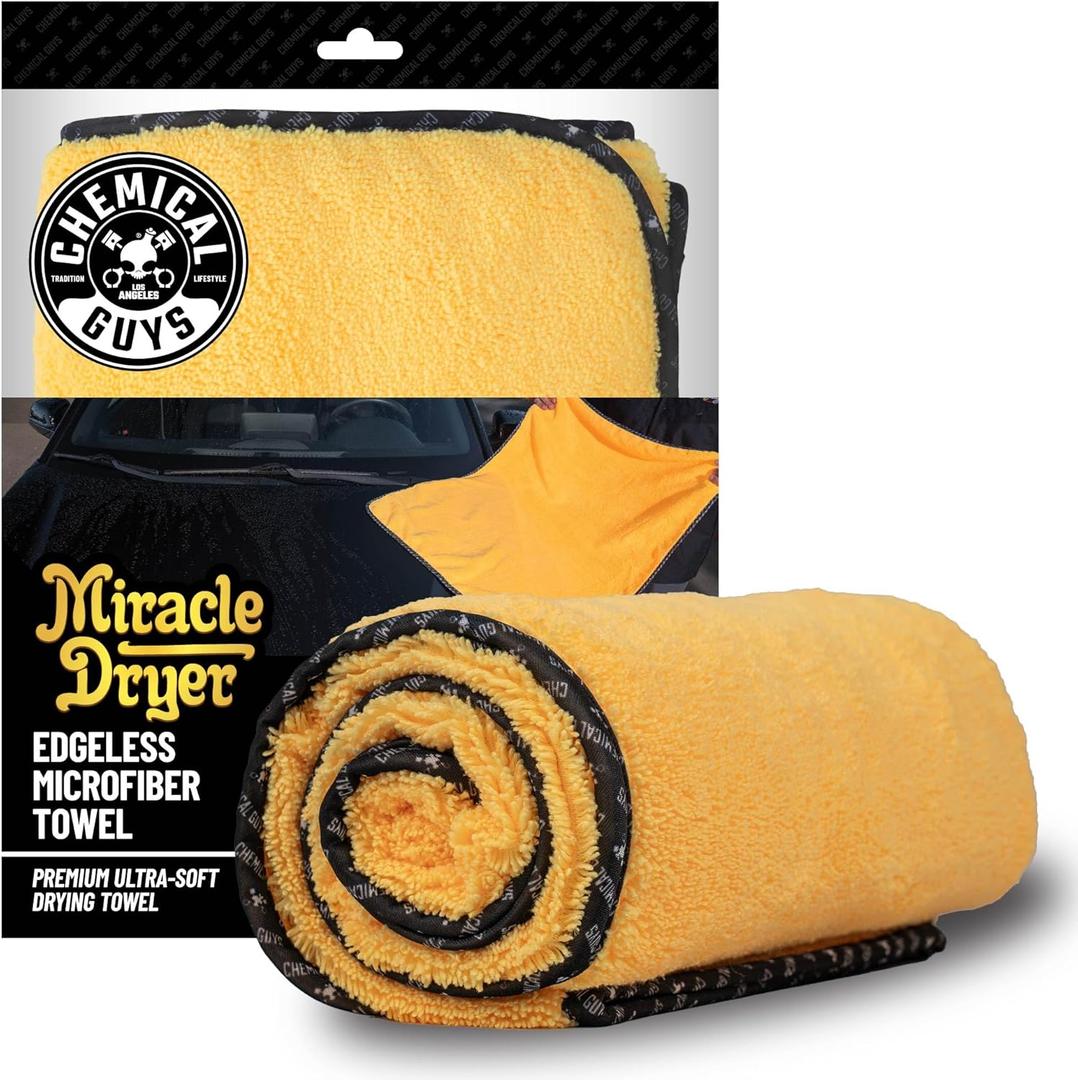 MIC721 Miracle Dryer Microfiber Drying Towel, (Great for Cars, Trucks, SUVs, RVs, Motorcycles & More), Yellow (36" x 25")