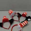 RUODON 4 Pieces Cat Ears Headband with Hat Cute Costume Ears Headband with Stovepipe Hat for Boys Girls Adults Party Favors
