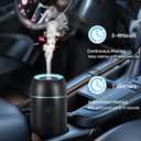 Car Diffuser for Essential Oils Portable Mini Ultrasonic Mist Humidifier 100ml USB Aromatherapy Diffuser Freshener with Colorful Lights for Small Space Home Office Bedroom (Black)