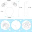 Canlierr Women Tutu Costume Accessories Set, Spirit Day Pom Pom Headband Necklace Sunglass 5 Layered Tulle Skirt for Party (White, S)