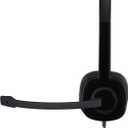 Logitech H151 Wired Headset, Analog Stereo Headphones with Rotating Noise-Cancelling Microphone, 3.5 mm Audio Jack, in-Line Controls, PC/Mac/Laptop/Tablet/Smartphone - Black