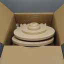 Masupu Round Side Table, Small End Table for Small Spaces, Pedestal Drink Table with Solid Wood Leg for Living Room, Bedroom, Corners(Light Oak)