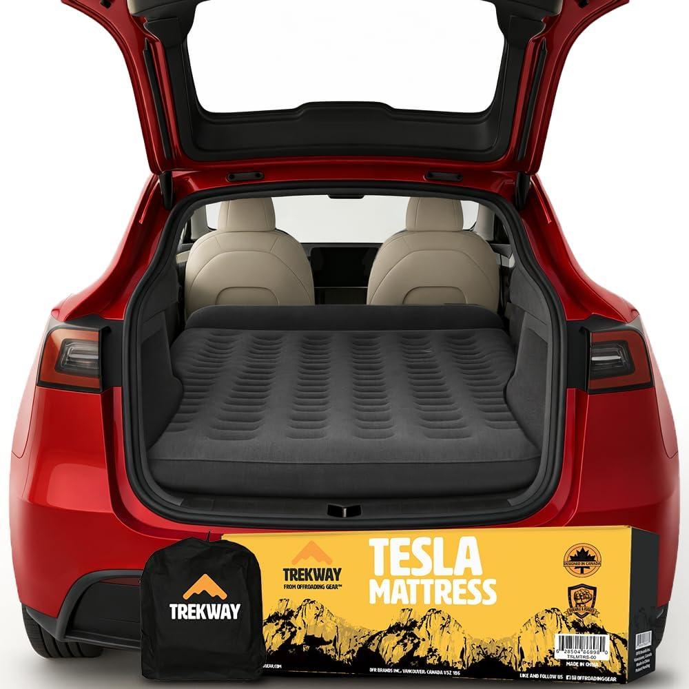 Offroading Gear Tesla Model Y Inflatable Air Mattress | 2019-2026 | Extra Thick 9" | Car Camping Bed for Two Adults | Tesla Accessories | Trekway