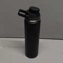 Chill Oasis Water Bottle | Compatible With Popular Flavor Cartridges | BPA Free, Leak Proof, Double-Walled Vacuum Insulated Stainless Steel, and Dishwasher Safe | Cold for 24 Hours (Black, 22oz)