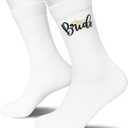 Bride Socks Gifts for Wedding, Bridal Shower, etc., Bride Novelty Socks, Bridal Party Gifts.(107) (White)