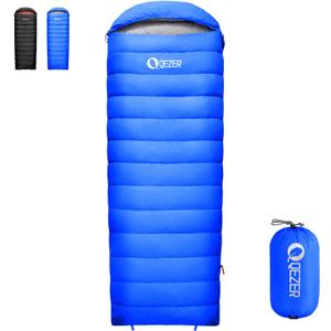 Down Sleeping Bag for Adults, 600 Fill Power, Ultralight & Compact with Compression Sack for Backpacking, Camping, Hiking