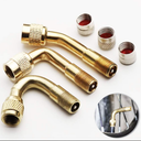 SAFELIFE Valve Stem Extenders 6 Pack, 45 Degree 90 Degree 135 Degree Metal Schrader Tire Valve Extension,Compatible for Dually Wheels Passenger Cars,RV,Stroller,Bicycles,Motorcycles and Trailers