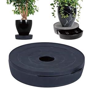 PotKeeper Plant Saucer Plant Tray – Stylish Round Plant Stand for 6, 8, 10, 11 Inch - Plant Pot Saucer for Indoor & Outdoor Use on Patio or Balcony – Keeps Floor Clean, Easy to Maintain – Dark Gray