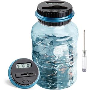 Large Piggy Bank for Boys Adults, Vcertcpl Digital Coin Counting Bank with LCD Counter, 1.8L Capacity Coin Bank Money Jar for Adults, Designed for All US Coins (Blue2) Large Piggy Bank for Boys Adults, Vcertcpl Digital Coin Counting Bank with LCD Counter, 1.8L Capacity Coin Bank Money Jar for Adults, Designed for All US Coins (Blue2)