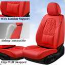 Coverado Car Seat Covers, Car Seat Covers Front Seats, 2-Pack Front Seat Cover, Nappa Leather Waterproof Seat Covers, Car Seat Protectors, Automotive Seat Covers Universal Fit for Most Vehicles