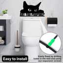 2 x are You Pooping Black Cat Bathroom Decor Wall Art,12x6 Inch Funny Restroom Metal Sign Animal Bathroom Wall Art for Toilet, Cat Lover Gifts for Women Home Decor