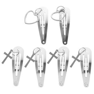 Beaupretty 6pcs Pendant Hair Clips Metal Snap Hair Barrettes for Women and Girls Stylish for Parties and Daily Wear
