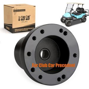 10L0L Golf Cart Steering Wheel Adapter Fits Club Car Precedent Golf Carts with 5-6 Holes Steering Wheel - Black