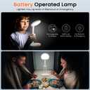 One Fire Cordless Desk Lamp,Dimmable Small Battery Powered Lights,3600mAh Rechargeable Wireless Table Lamp,Mini Lamp&Portable Light for Bed,Book Reading,Home for Small Spaces,Nail Light,Craft,Office (White)