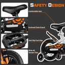Kids Bike for Boys Girls, 12/14/16 Inch Bike with Training Wheels, Bicycle for Kids with Headlamp, Bike for Kids with Handbrake Sturdy Frame Adjustable Seat, Children Bicycle for Beginner Riders