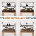 MECESOR Adjustable Reptile Lamp Stand - Triangular Reptile Light Stand with 3 Lengths for Terrariums,Heat Lamp Stand for Reptiles Tank,Stable & Space-Saving 18.5-47.2 in
