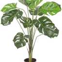 Naturae Decor Monstera Plant - Lifelike Artificial Indoor and Outdoor House Plant - UV Resistant - 29-in High (Green)