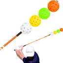 Dazzling Speed Distance Golf Swing Trainer & Warm-Up Aid – Aero Resistance Lag Stick with LED Light for Power, Rhythm & Tempo Training