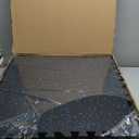 SUPERJARE 0.56'' Thick 12 Pcs 48 Sq Ft Rubber Top Exercise Equipment Mats, High Density EVA Foam Mats with Rubber Top, Interlocking Gym Flooring for Home Gym, Protective Workout Mat, Black/Blue