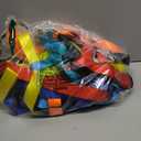 TOPNEW Climbing Net for Kids Outdoor, Portable Ninja Cargo Net Rope Ladder Monkey Bars for Ninja Slackline, Jungle Gyms, Swing Set, Warrior Style Obstacle Courses for Outdoor Treehouse (Blue&orange)