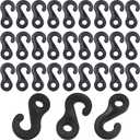 Bungee Cord Hook LUORNG 30PCS 4cm Plastic Camping Tent Hooks, Canopy Windproof Hook, Elastic Rope End Buckle, Canopy Hook