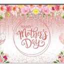 Dudaacvt 7x5FT Happy Mothers Day Backdrop Mother's Day Banner Photo Backdrop Mother's Day Party Decoration Banner D666