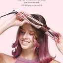 LANDOT Hair Straightener and Curler 2 in 1 Twist Ceramic Flat Curling Iron for Straighten & Curl Hair, Dual Voltage, Fast Heat Up, 12 Adjustable Temps 250-450 Fit All Hair Types, Rose Gold, 1 inch