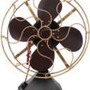 KICHOUSE Vintage Iron Standing Fan Retro Table Top Fan for Decor Distressed Finish for Home Bedroom