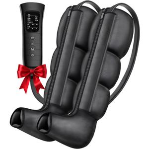 Leg Compression Massager for Circulation, Leg Massager Recovery System for Pain Relief, Full Compression Boots for Gym Home Use, Gifts for Athletes, Women, Men