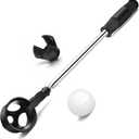 prowithlin Golf Ball Retriever, Stainless Telescopic Extendable Golf Balls Retrievers for Water w/Golf Ball Pick Up Retriever Grabber Claw Sucker Tool, Golf Gift for Men (9ft)