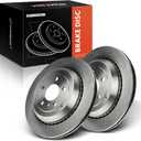 A-Premium 12.99 inch (330mm) Rear Vented Disc Brake Rotors Compatible with Select Mercedes-Benz Models - R320, R500, R350, G55 AMG, GL320, GL350, GL450, GL550, ML320, ML350, ML450, ML500, 2-PC Set