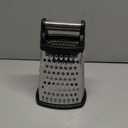 KitchenAid Gourmet 4-Sided Stainless Steel Box Grater for Fine, Medium and Coarse Grate, and Slicing, Dishwasher Safe, 10 inches tall, Black