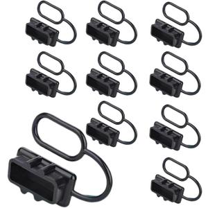 10Pcs Battery Quick Connector Dust Cover, 120A Power Connector Dust Soft Cover, Rubber Dust Water Resistant Connector Cap for 120A Plug Cover Style Connectors