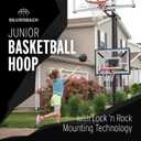 Silverback Junior Youth 33" Basketball Hoop with Lock n Rock Mounting Technology Mounts to Round and Vertical Poles, Black (B8410W)