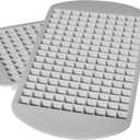 OGGI Small Ice Cube Tray, 2 Mini Ice Cube Trays, Tiny Ice Cube Maker, Flexible 160 Cavity Silicone Ice Trays for Freezer, Crushed Pebble Ice Cubes for Moscow Mules, Cocktails & Juices, BPA Free - Gray and 4 Pack 3.5 Inch Reusable Furniture Sliders for Carpet Hardwood Floor Chair Movers