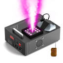 1500W Fog Machine with Lights 24 RGB LED Stage Smoke Machine Vertical Halloween Smoke Machine DMX/Wireless/Manual Control 2.5 Liters with 20000 CFM for Wedding Christmas Party Outdoor Indoor