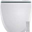 Bidet Toilet Seat Elongated, Heated Bidet with Remote Control, Unlimited Warm Water & Warm Air Dryer, Heated Seat, Self Cleaning Nozzle, Night Light, Soft Close Lid,102S-W