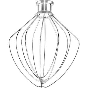 KN256WW 6 Wire Whip Attachment for KitchenAid 5 5.5 6 Quart Bowl Lift Stand Mixer, Dishwasher Safe, All Stainless Steel Balloon Whisk, 6 Wire whip for Kitchenaid KSM55,5KSM60, KP26/KP26/KL26