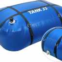 TPU Water Storage Bladder, 35 Gallon Portable RV Fresh Water Tank, Food Grade BPA Free Collapsible Flexible Container for Drinking, Camping, Irrigation & Emergency-Hurricane, Drought, Fire (3/4 GHT)