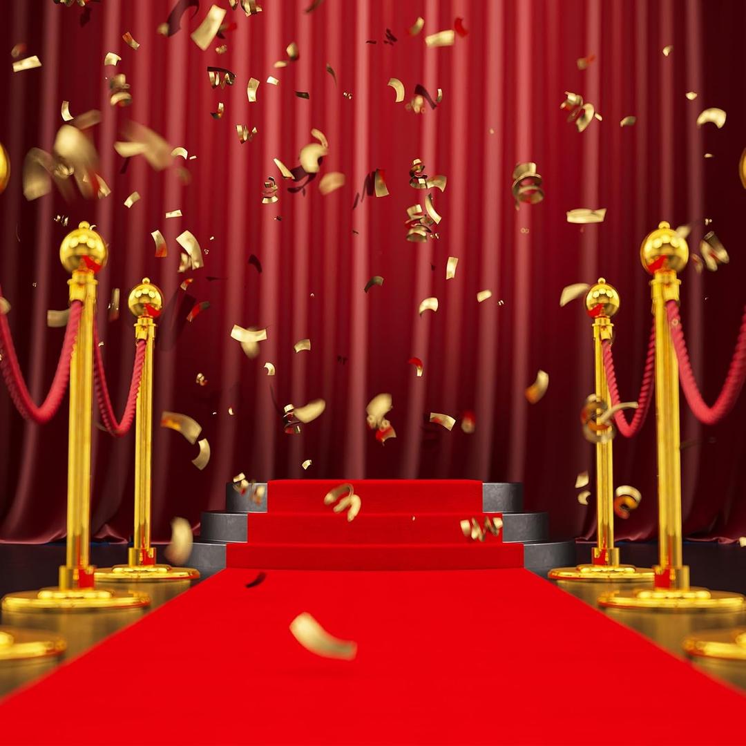 3ftx10ft Red Carpet Runner, 450GSM Extra Thick Non-Slip TPR Rubber, Indoor/Outdoor Carpet for Hollywood&Oscars Runway, Weddings, Proms, Award Ceremonies,Home Parties,Easy to Clean & Reusable