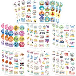 348 PCS Inspirational Christian Stickers, Bible Verse Jesus Stickers for Laptop, Phone Cases, Scrapbook Religious Faith Wisdom Words Sticker Christian Easter Gifts