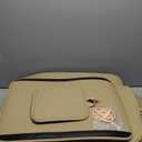 Elantrip Car Seat Cover Full Set Leather Car Seat Protector Universal fit for Most Cars SUVs and Trucks Water Proof Front and Rear Seat Protector Beige