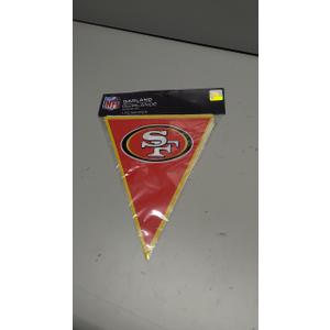 NFL San Francisco 49ers Plastic Pennant Banner - 12ft, 1 Piece - Perfect Decorative Banner for Parties and Events