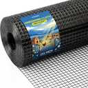 Black 1 inch Hardware Cloth 48in x 100ft 16 Gauge Black Coated Welded Wire Fence Vinyl Metal Wire Mesh for Chicken Coop Barrier, Rabbit Snake Fences, Poultry Enclosures